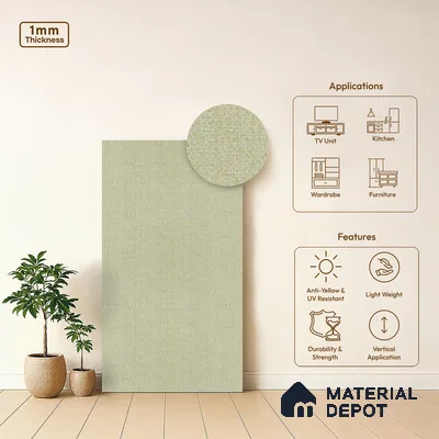 Beige Cane Look LM 20056 8 ft x 4 ft Texture Finish Decorative Laminate - 1 mm | Suitable for TV Unit, Wardrobe, Kitchen Cabinets
