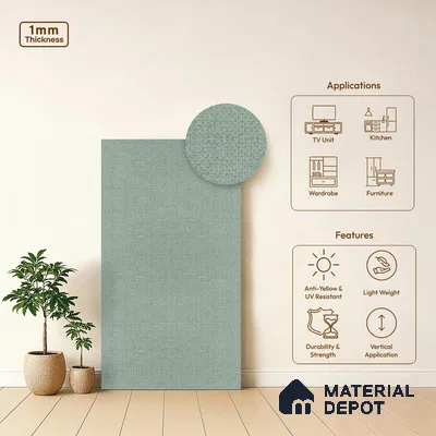 Grey Cane Look LM 20057 8 ft x 4 ft Texture Finish Decorative Laminate - 1 mm | Suitable for TV Unit, Wardrobe, Kitchen Cabinets