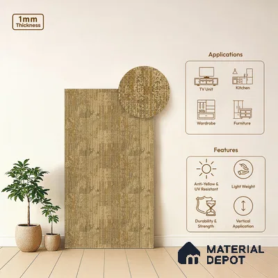 Patterned Look LM 20072 8 ft x 4 ft Texture Finish Decorative Laminate - 1 mm | Suitable for Bedroom, TV Unit, Wardrobe