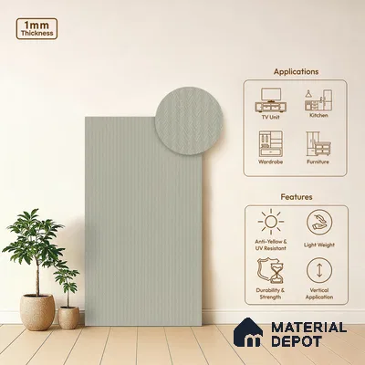 Patterned Look LM 11923 8 ft x 4 ft Texture Finish Decorative Laminate - 1 mm | Suitable for Bedroom, TV Unit, Wardrobe