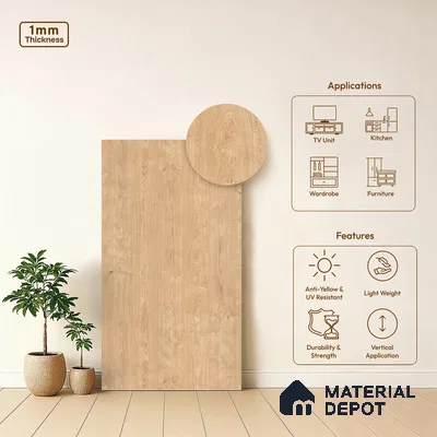 Wooden Look LM 13901 118 Classy Novoceno Pine 8 ft x 4 ft Texture Finish Decorative Laminate - 1 mm | Suitable for TV Unit, Wardrobe, Kitchen Cabinets