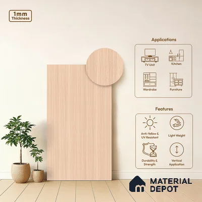 Wooden Look LM 17410 Fresco Pine 10 ft x 4 ft Texture Finish Decorative Laminate - 1 mm | Suitable for TV Unit, Wardrobe, Kitchen Cabinets