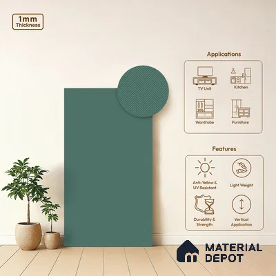 Patterned Look LM 21355 8 ft x 4 ft Texture Finish Decorative Laminate - 1 mm | Suitable for Bedroom, TV Unit, Wardrobe