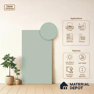 Patterned Look LM 21374 8 ft x 4 ft Texture Finish Decorative Laminate - 1 mm | Suitable for Bedroom, TV Unit, Wardrobe