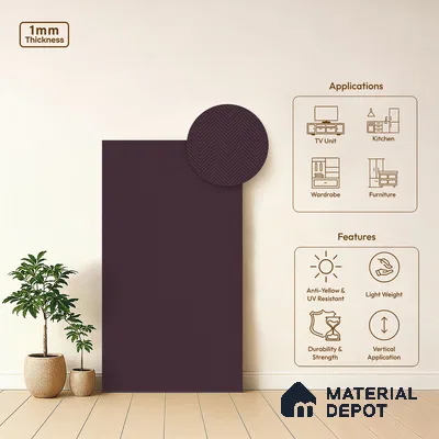 Patterned Look LM 21379 8 ft x 4 ft Texture Finish Decorative Laminate - 1 mm | Suitable for Bedroom, TV Unit, Wardrobe