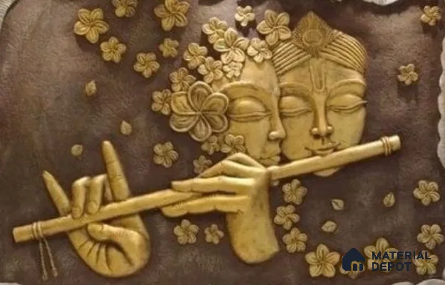 Duco Paintable Divine Radha Krishna 8 ft x 4 ft HDHMR Exterior Panel - 30 mm