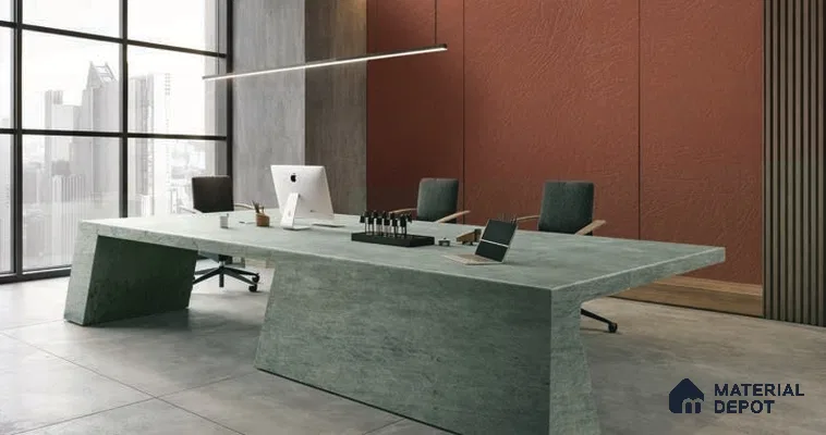 Stone Look EC 153 Punch Brown Texture Finish Decorative Laminate | Suitable for interior applications in Kitchen Cabinates, Furniture, Wardrobe - 1 mm