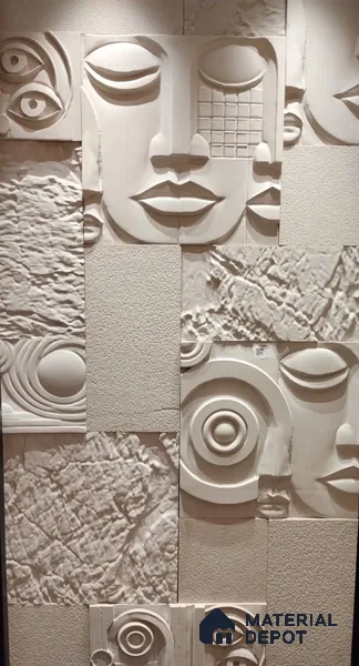 Duco Paintable Figurative Stone Wall 8 ft x 4 ft CNC Made HDHMR - 25 mm