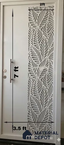 Floral Lattice Duco Paintable 8 ft x 4 ft CNC Made HDHMR Panel - 30 mm