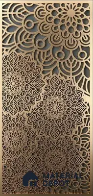 Duco Paintable Floral Mandala 8 ft x 4 ft CNC Made HDHMR Panel - 8 mm