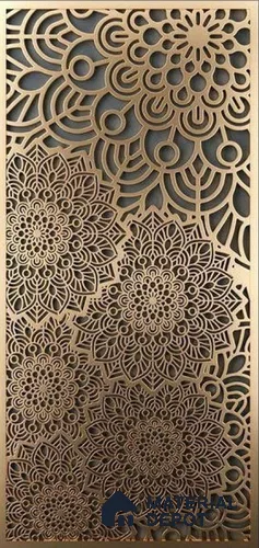 Duco Paintable Floral Mandala 8 ft x 4 ft CNC Made HDHMR Panel - 8 mm