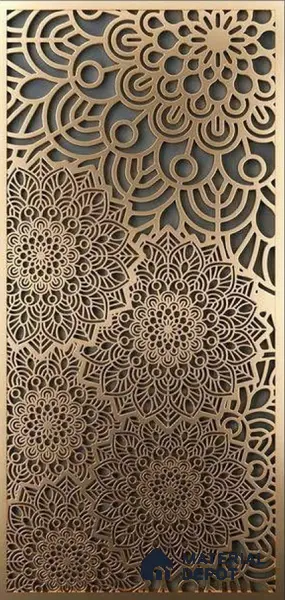 Duco Paintable Floral Mandala 8 ft x 4 ft CNC Made HDHMR Panel - 8 mm