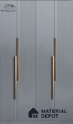 Fluted Curve 8 ft x 6 ft CNC Made HDHMR Panel - 17 mm