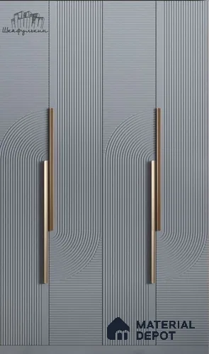 Duco Paintable Fluted Curve 8 ft x 4 ft CNC Made HDHMR Panel - 17 mm
