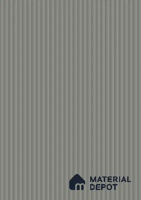 Fluted Solid Color Look LM 01196 Castleton Grey 8 ft x 4 ft Texture Finish Laminates - 1 mm  | Suitable for TV Unit, Wardrobe, Kitchen Cabinets