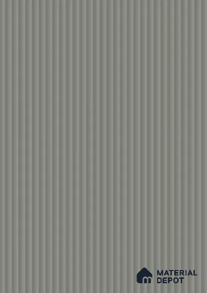 Fluted Solid Color Look LM 01196 Castleton Grey 8 ft x 4 ft Texture Finish Laminates - 1 mm  | Suitable for TV Unit, Wardrobe, Kitchen Cabinets
