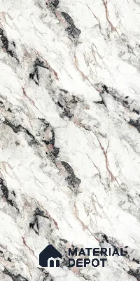White Marble Look LM 18819 8 ft x 4 ft Texture Finish Decorative Laminate - 1 mm | Suitable for TV Unit, Wardrobe, Kitchen Cabinets