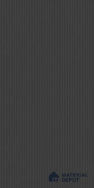 Charcoal Grey Fluted Solid Color LM 19473 B Silver Glossy Finish 8 ft x 4 ft Glossy Finish Decorative Laminate - 1 mm | Suitable for TV Unit,Wardrobe, Kitchen Cabinets