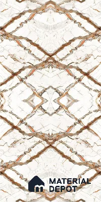 LM 21101 Carrara White Digital High Gloss Finish 8 ft x 4 ft Decorative Laminate - 1 mm | Suitable for TV Unit, Wardrobe, Kitchen Cabinets