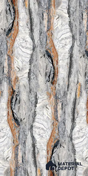 LM 21105 Volcanic Ridge Digital High Gloss Finish 8 ft x 4 ft Decorative Laminate - 1 mm | Suitable for TV Unit, Wardrobe, Kitchen Cabinets