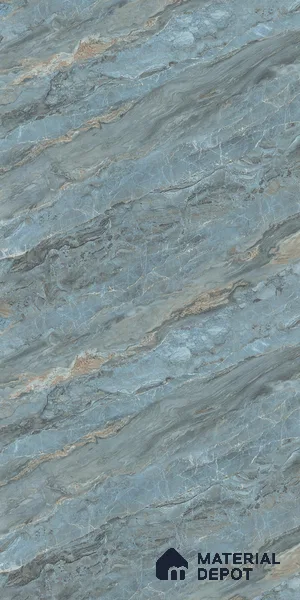 LM 21108 B Ocean Marble Noble Diagon Texture Finish 8 ft x 4 ft Decorative Laminate - 1 mm | Suitable for TV Unit, Wardrobe, Kitchen Cabinets