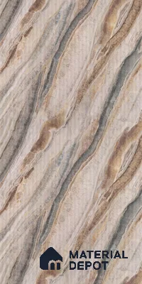 Marble Fluted Look LM 21109 F Dunesone Drift High Gloss Finish 8 ft x 4 ft Decorative Laminate - 1 mm | Suitable for TV Unit, Wardrobe, Kitchen Cabinets