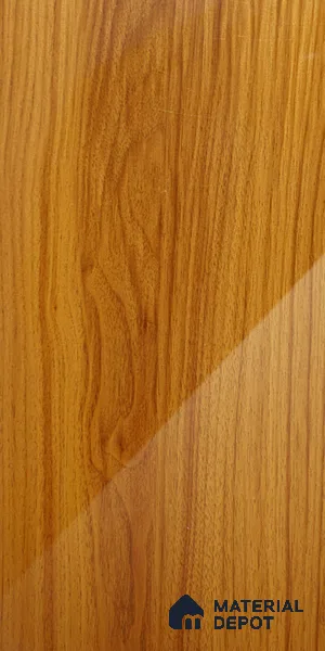 Wooden Look LM 21120 F Golden Elm Wooden High Gloss Finish 8 ft x 4 ft Decorative Laminate - 1 mm | Suitable for TV Unit, Wardrobe, Kitchen Cabinets