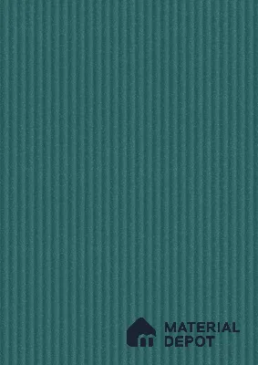 Fluted Solid Color Look LM 21480 Paris Green 8 ft x 4 ft Glossy Finish Decorative Laminate - 1 mm | Suitable for TV Unit, Wardrobe, Kitchen Cabinets