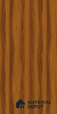 Wooden Fluted Look LM 21571 Honey Hazelnut 8ft x 4ft Texture Finish Decorative Laminate - 1 mm | Suitable for TV Unit, Wardrobe, Kitchen Cabinets
