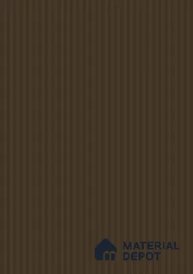 Fluted Solid Color Look LM 21623 Umber Brown 8ft x 4ft Texture Finish Decorative Laminate - 1 mm | Suitable for TV Unit, Wardrobe, Kitchen Cabinets