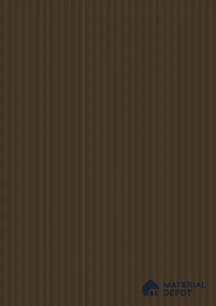 Fluted Solid Color Look LM 21623 Umber Brown 8ft x 4ft Texture Finish Decorative Laminate - 1 mm | Suitable for TV Unit, Wardrobe, Kitchen Cabinets