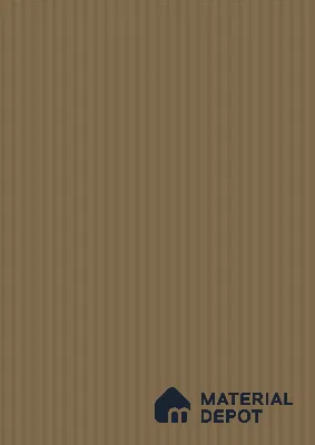 Fluted Solid Color Look LM 21630 Khakhi Brown 8ft x 4ft Texture Finish Decorative Laminate - 1 mm | Suitable for TV Unit, Wardrobe, Kitchen Cabinets