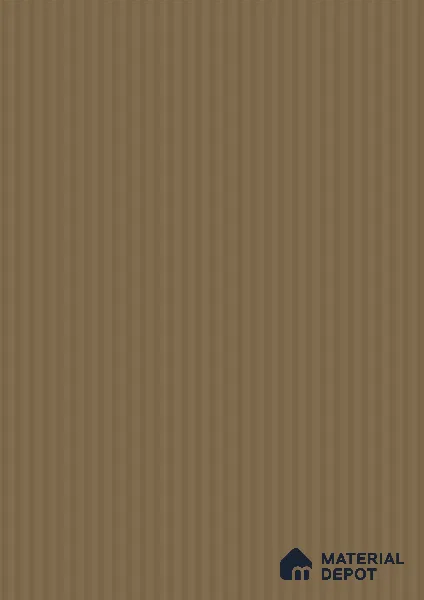 Fluted Solid Color Look LM 21630 Khakhi Brown 8ft x 4ft Texture Finish Decorative Laminate - 1 mm | Suitable for TV Unit, Wardrobe, Kitchen Cabinets