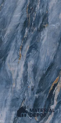 Blue Marble Look LM 23338 Oceanic Thunder 8 ft x 4 ft High Gloss Finish 6H Anti Scratch Acrylic Laminate - 1.5 mm | Suitable for Kitchen Cabinet, TV Unit, Wardrobe