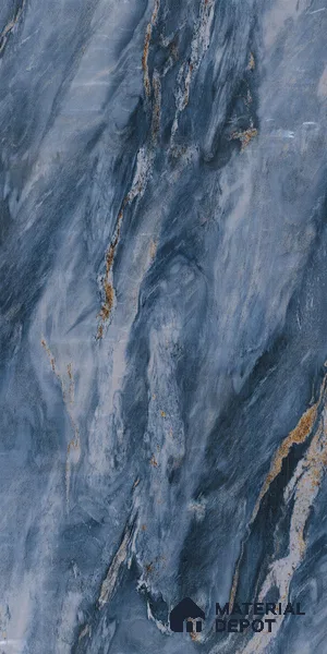 Blue Marble Look LM 23338 Oceanic Thunder 8 ft x 4 ft High Gloss Finish 6H Anti Scratch Acrylic Laminate - 1.5 mm | Suitable for Kitchen Cabinet, TV Unit, Wardrobe