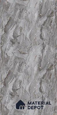 Silver Marble Look LM 23342 Silver Canyon 8 ft x 4 ft High Gloss Finish 6H Anti Scratch Acrylic Laminate - 1.5 mm | Suitable for Kitchen Cabinet, TV Unit, Wardrobe