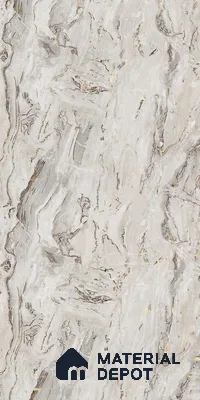 Grey Marble Look LM 23348 Sand Crest Marble 8 ft x 4 ft High Gloss Finish 6H Anti Scratch Acrylic Laminate - 1.5 mm | Suitable for Kitchen Cabinet, TV Unit, Wardrobe