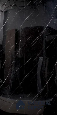 Ferrero 1B 0718 Negro Marquina 8 ft x 4 ft Marble Series High Gloss Finish Acrylic Laminate - 1.5 mm (LM 01110) | Matching Edgeband Code - 718 |  Suitable for TV Unit, Wardrobe, Kitchen Cabinets