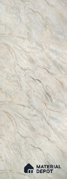 Ferrero 1B 0723 Gold Horizon 8 ft x 4 ft Lazer Marble Series High Gloss Finish Acrylic Laminate - 1.5 mm (LM 01113) | Matching Edgeband Code - 723 |  Suitable for TV Unit, Wardrobe, Kitchen Cabinets