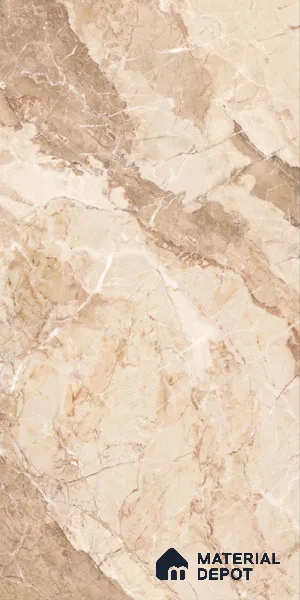 Brown Marble Look LM 06183 8 ft x 4 ft Texture Finish Decorative Laminate - 1 mm | Suitable for TV Unit, Wardrobe, Kitchen Cabinets