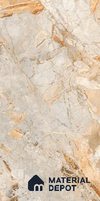 Brown Marble Look LM 06185 8 ft x 4 ft Glossy Finish Decorative Laminate - 1 mm | Suitable for TV Unit, Wardrobe, Kitchen Cabinets