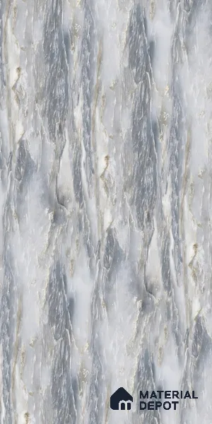 Blue Marble Look LM 06187 8 ft x 4 ft Glossy Finish Decorative Laminate - 1 mm | Suitable for TV Unit, Wardrobe, Kitchen Cabinets