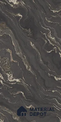 Black Marble Look LM 06189 8 ft x 4 ft Matte Finish Decorative Laminate - 1 mm | Suitable for TV Unit, Wardrobe, Kitchen Cabinets