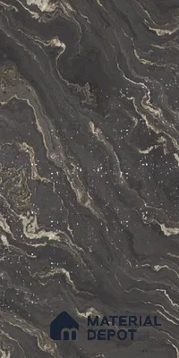 Black Marble Look LM 06190 8 ft x 4 ft Texture Finish Decorative Laminate - 1 mm | Suitable for TV Unit, Wardrobe, Kitchen Cabinets