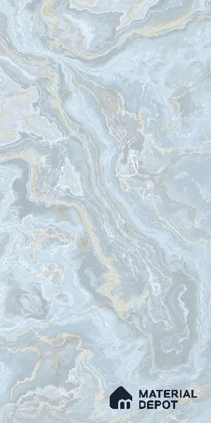 Blue Marble Look LM 06194 8 ft x 4 ft Texture Finish Decorative Laminate - 1 mm | Suitable for TV Unit, Wardrobe, Kitchen Cabinets