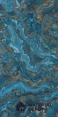 Blue Marble Look LM 06195 8 ft x 4 ft Matte Finish Decorative Laminate - 1 mm | Suitable for TV Unit, Wardrobe, Kitchen Cabinets