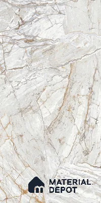 White Creck Stone Marble Look LM 06196 8 ft x 4 ft Matte Finish Decorative Laminate - 1 mm | Suitable for TV Unit, Wardrobe, Kitchen Cabinets