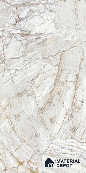 White Creck Stone Marble Look LM 06196 8 ft x 4 ft Matte Finish Decorative Laminate - 1 mm | Suitable for TV Unit, Wardrobe, Kitchen Cabinets