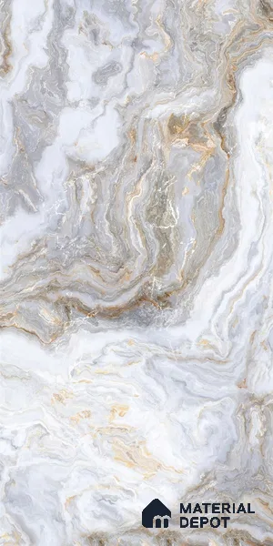 Grey Marble Look LM 06199 8 ft x 4 ft Texture Finish Decorative Laminate - 1 mm | Suitable for TV Unit, Wardrobe, Kitchen Cabinets
