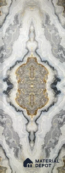 Grey Marble Look LM 22600 8 ft x 4 ft Texture Finish Decorative Laminate - 1 mm | Suitable for TV Unit, Wardrobe, Kitchen Cabinets